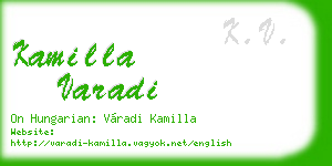 kamilla varadi business card