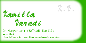 kamilla varadi business card